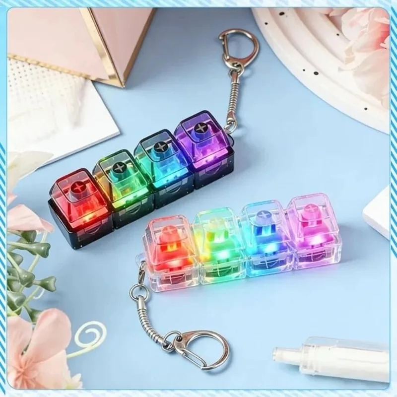 LED Keyboard Keychain Fidget T - Party Games For Adults And Kids 评论和价格